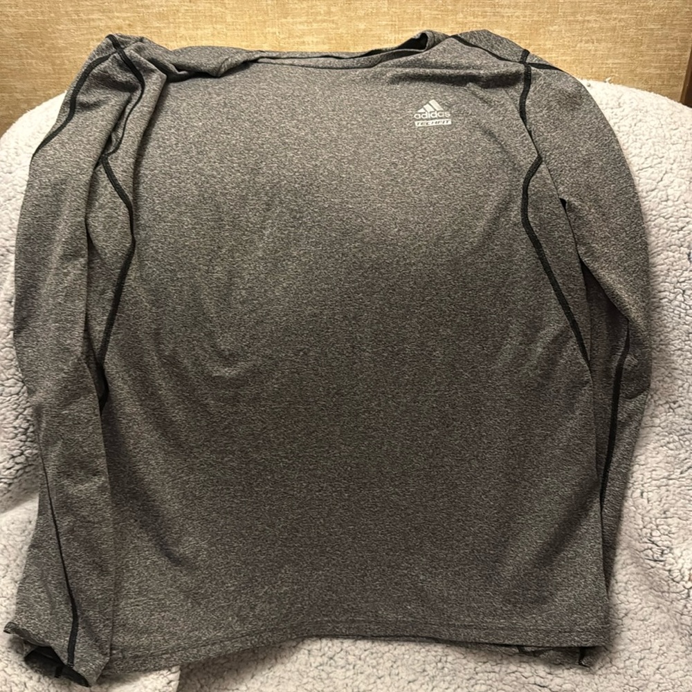 Size XL adidas Climalite shirt. Gray color. Long sleeve.